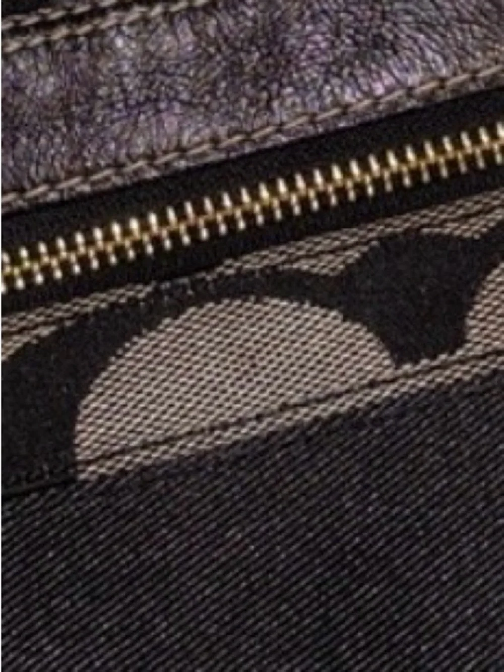 Vtg Y2K Coach Optic C Signature Carly Black & Gray Mini Bag Demi Stripe 10120
